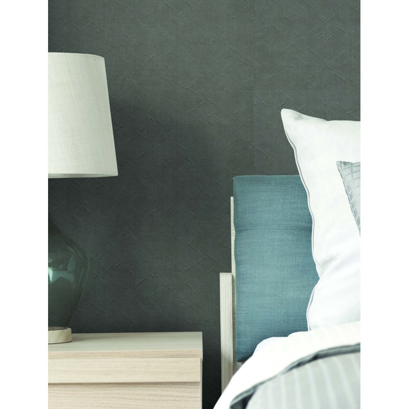 Geometric Wallpaper Roll, Graphite