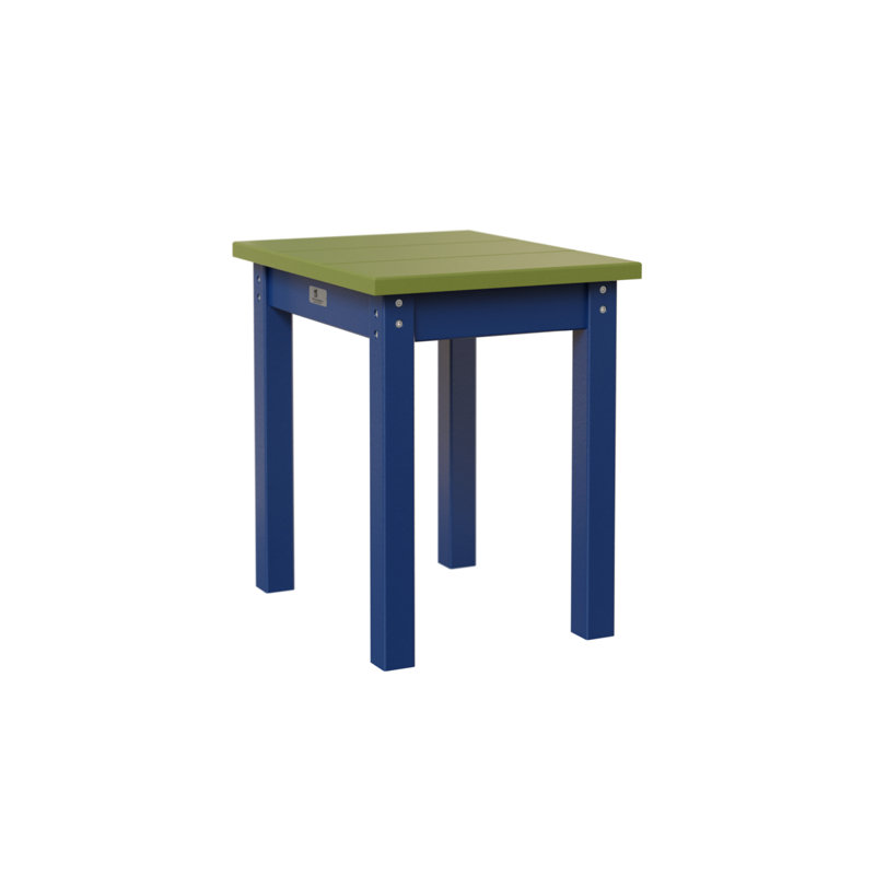 Berlin Gardens Economy End Table, Kiwi Green, Pacific Blue