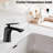 High Matte Black Bathroom Tap, 1 Hole Faucet Made Of Brass For Sink And Washbasin, Rust Coating Single Handle With Finish Washbasin