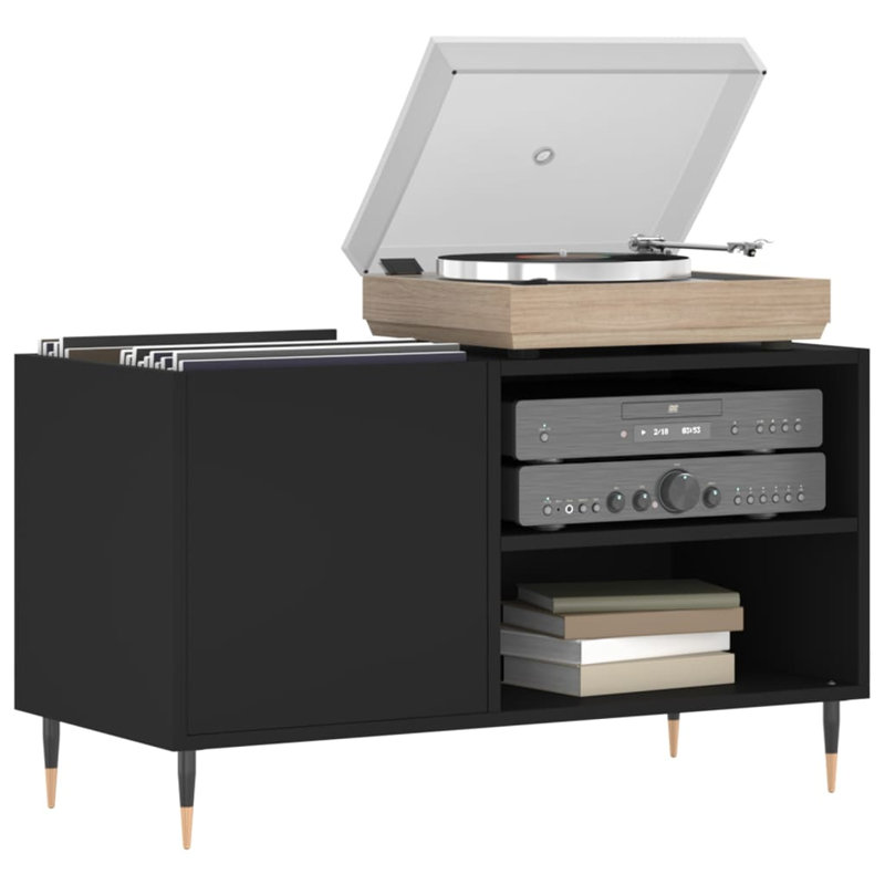 48cm H Media Shelves, Black