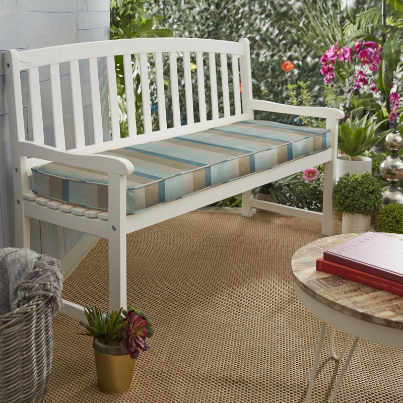Coussin de banc Sunbrella Northville, Passerelle Mist Sunbrella®, L 55 po x P 18 po