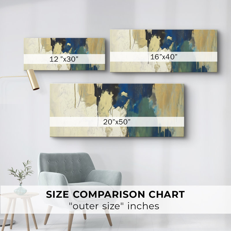 Abstract Seris 6 #XXXIX-Wide Gallery Wrapped Canvas, 12" H x 30" W