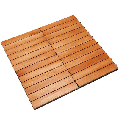 30 cm x 30 cm Grundfliese Macedonia aus Holz