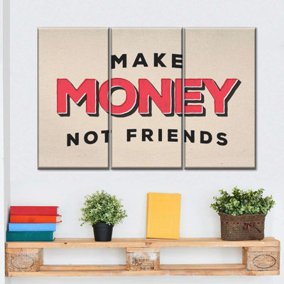 Ensemble de 3 pièces «Make argent sur toile»