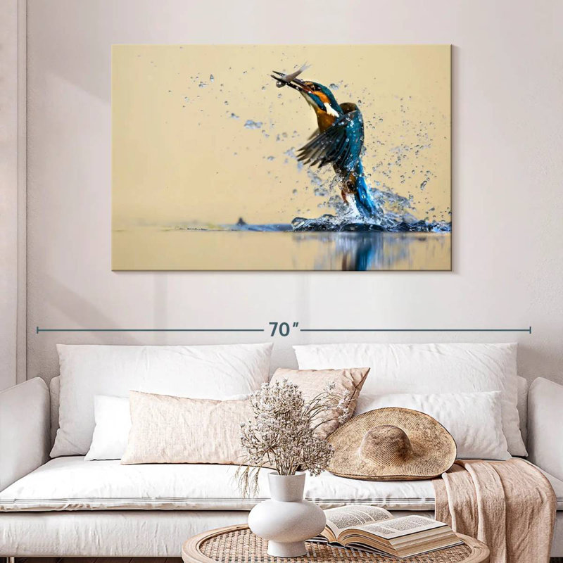 Blue Kingfisher, 32" H x 48" W