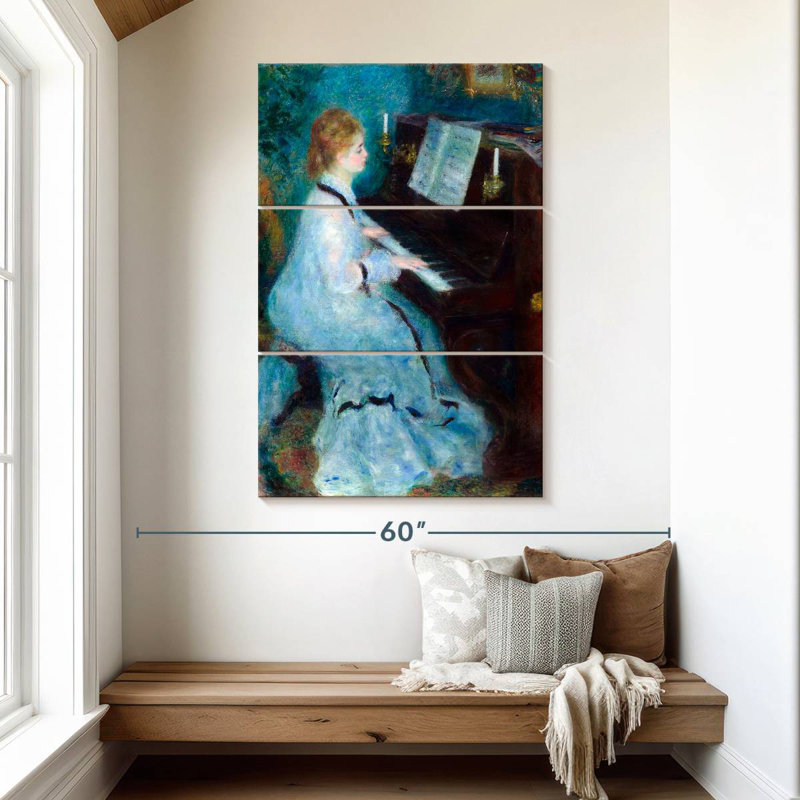 Abarca, femme au piano, 1875, H 50 po x l 32 po