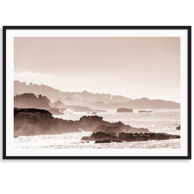 Moody Cliffs Print by Carly Tabak, 25" W x 18" H, Black Wood