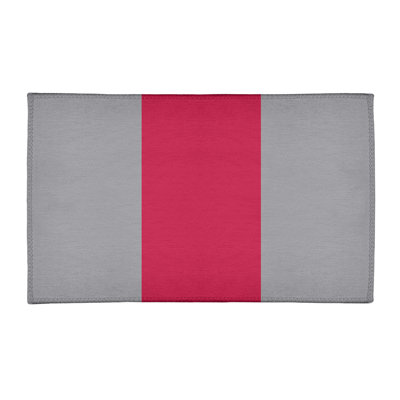 Tapis à rayures argent/rouge