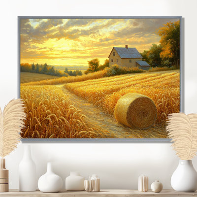 «Countryside Golden Harvest Fields II», art sur toile