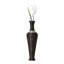 Vase de plancher autoportant noir 40 po