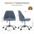 Task Chair Office Desk Chair Make Up Chair With Wheels(Set Of 2)-107282118