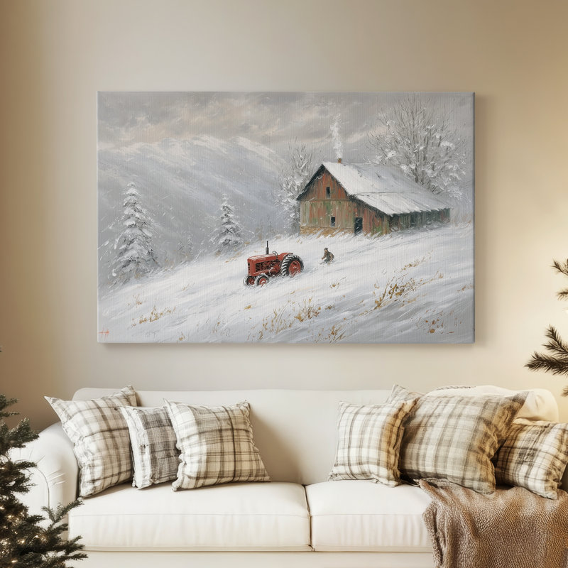 Icalles of Frostlit Serenade - Toile tendue avec châssis de qualité supérieure, H 12 po x l 18 po