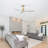 Sofucor Kemp 52" 3-Solid Wood Blade Classic Ceiling Fan with Remote Control and No Lights, Gold&Light Gray-108685092