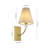1 - Light Fabric Cone Pleated Shade Armed Wall Sconce