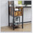 Brown Computer Desk with Power Outlet & Storage