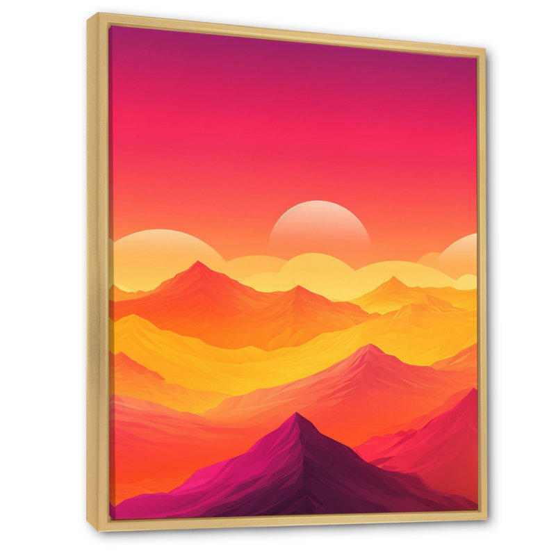Majestic Peaks III, reproduction d'art sur toile, H 20 po x l 12 po x P 1 po, Cadre naturel flottant