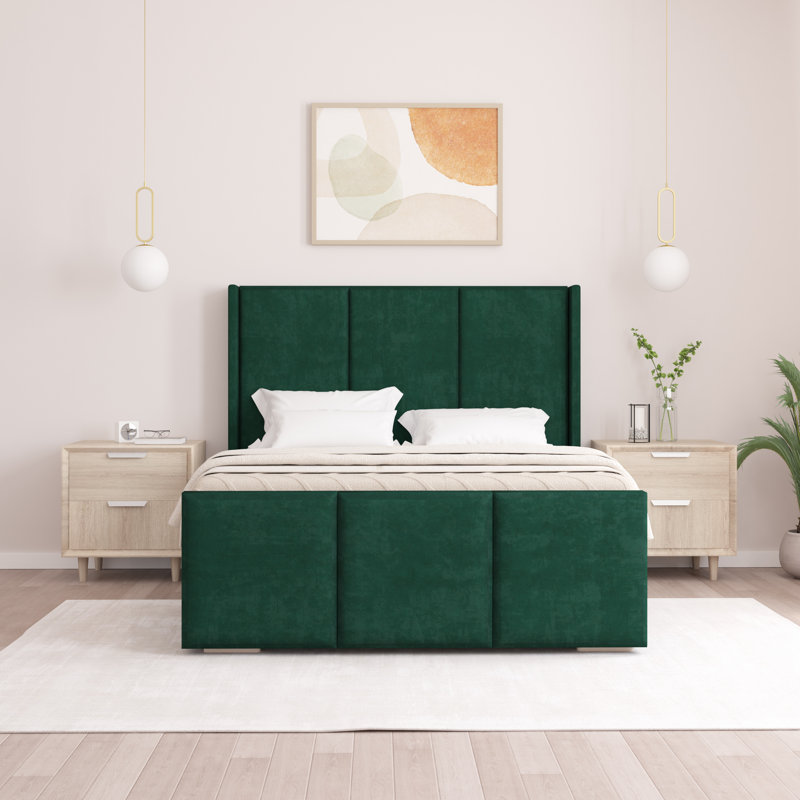 Berlin Bed Frame, Single (3'), Emerald