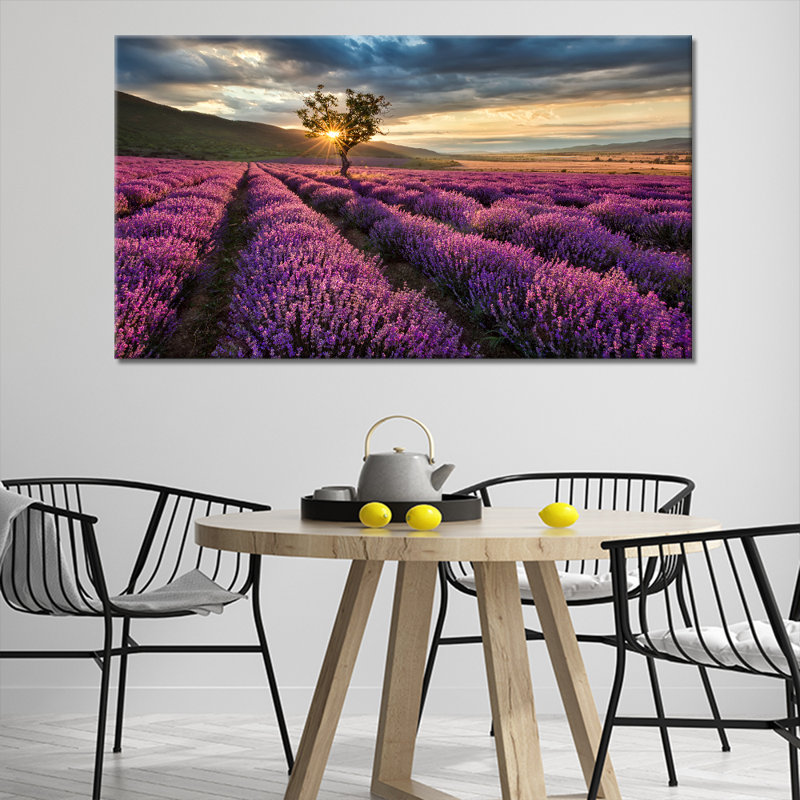 Lavender Sunrise - Wrapped Canvas Print, 61cm H x 110cm W