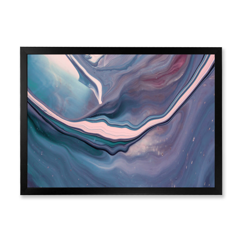 Reproduction d'art sur toile Luxury Luxury Marble Fluid Art X, H 24 po x l 36 po x P 1 po, Toile avec cadre noir
