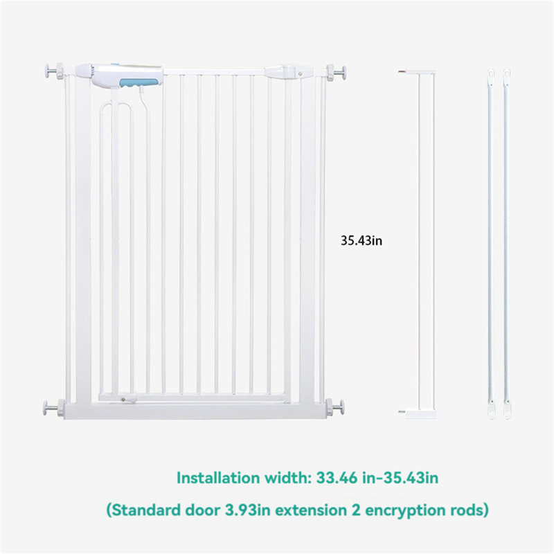 35.43'' H Panel Metal Exercise Pen, 35.43" H x 33.46" W x 1.57" D