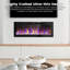 Alais Ultra-Thin Silence Linear Electric Fireplace, Recessed Wall Mounted Fireplace,12 Adjustable Flame Colour & Speed,Touch Screen Remote Control with 8h Timer-1174347629