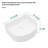 15.69"X13.69" White Ceramic Vessel Bathroom Sink