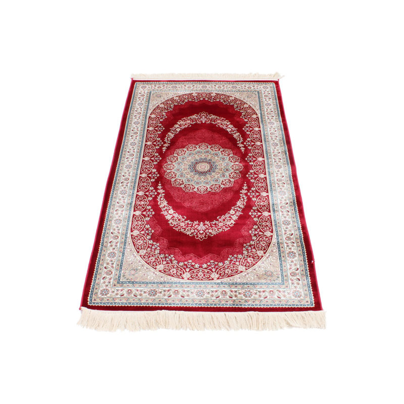 Tapis turc rouge et ivoire 3x5