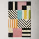 Tripoli Handmade Wool Ivory/Black/Pink Rug
