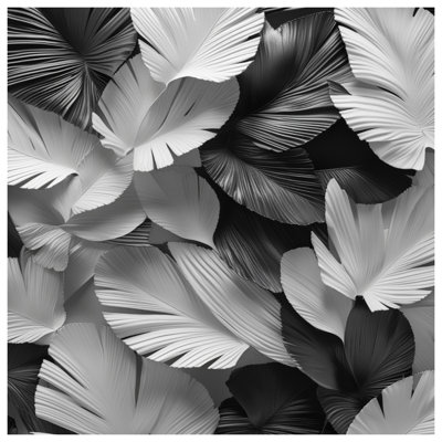 Black White Leaves Bedding Leaves Bedspread Nature