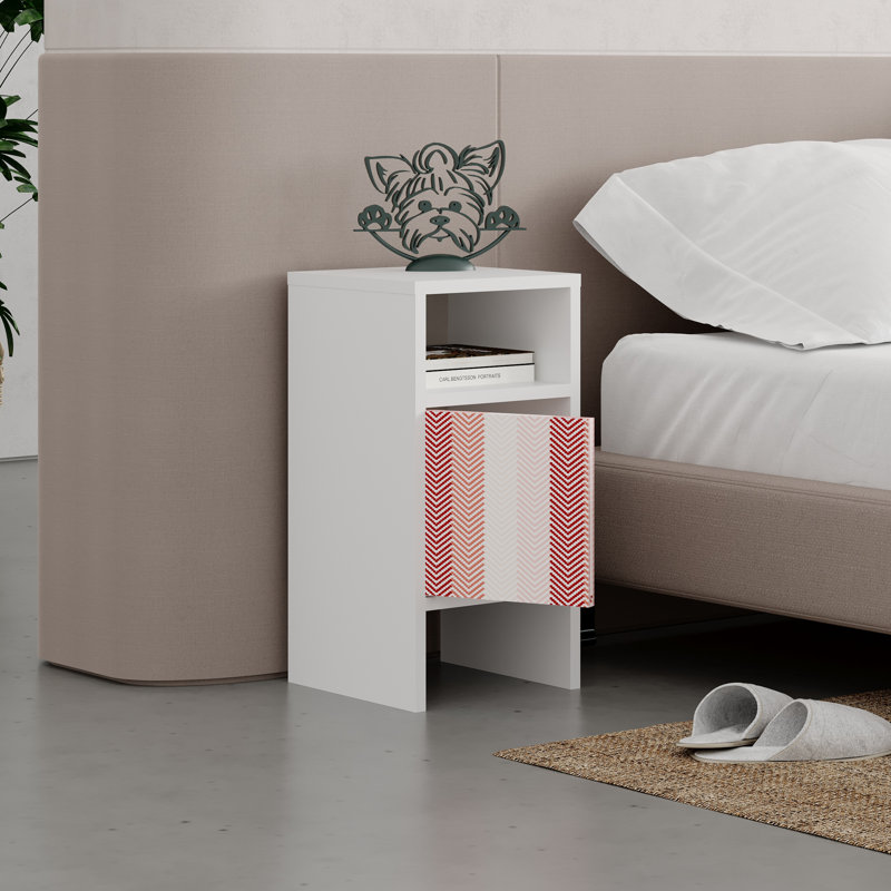 Eyvone 30cm W Manufactured Wood Bedside Table