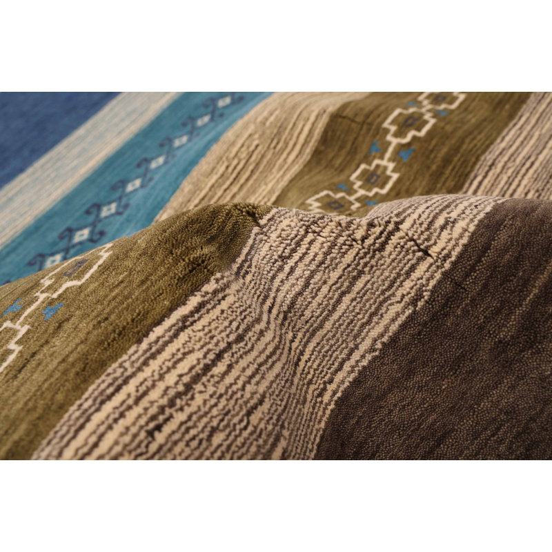 Tapis multicolore Kashkuli Gabbeh 5 pi 7 po x 8 pi 3 po