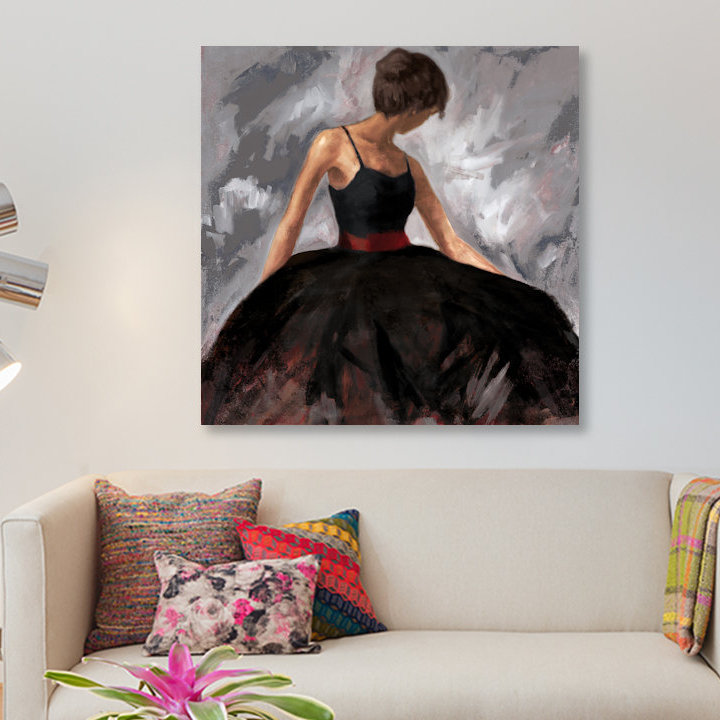« soirée out », impression sur toile, H 12 po x l 12 po x P 1,5 po, Pas de tapis, Toile tendue