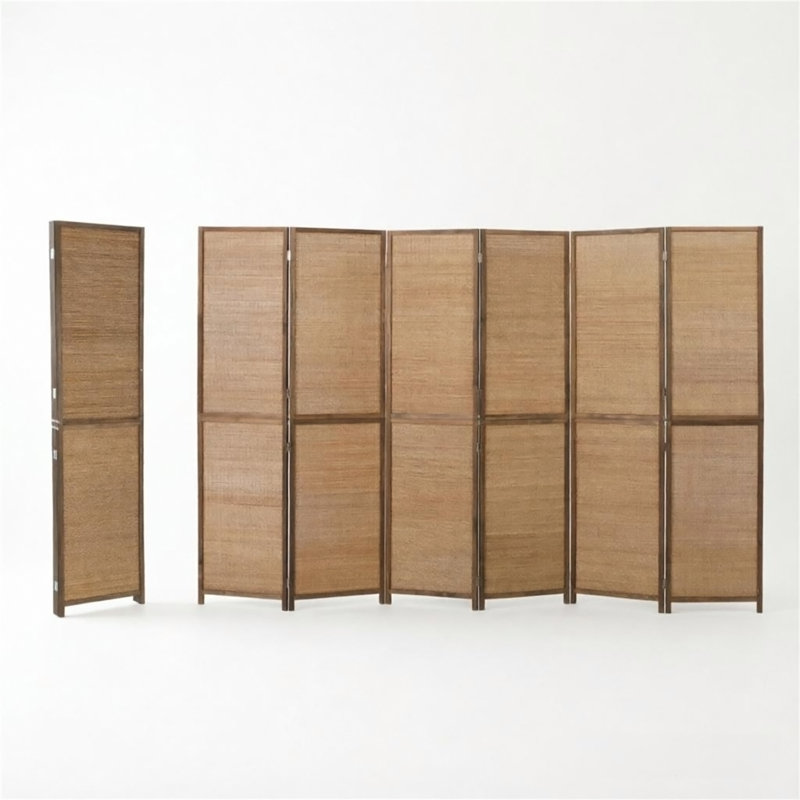 6 Panel 6FT Hand-Woven Bamboo Room Divider
