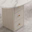 Bureau ovale en bois massif blanc 47,24 "avec 3 tiroirs-108539438