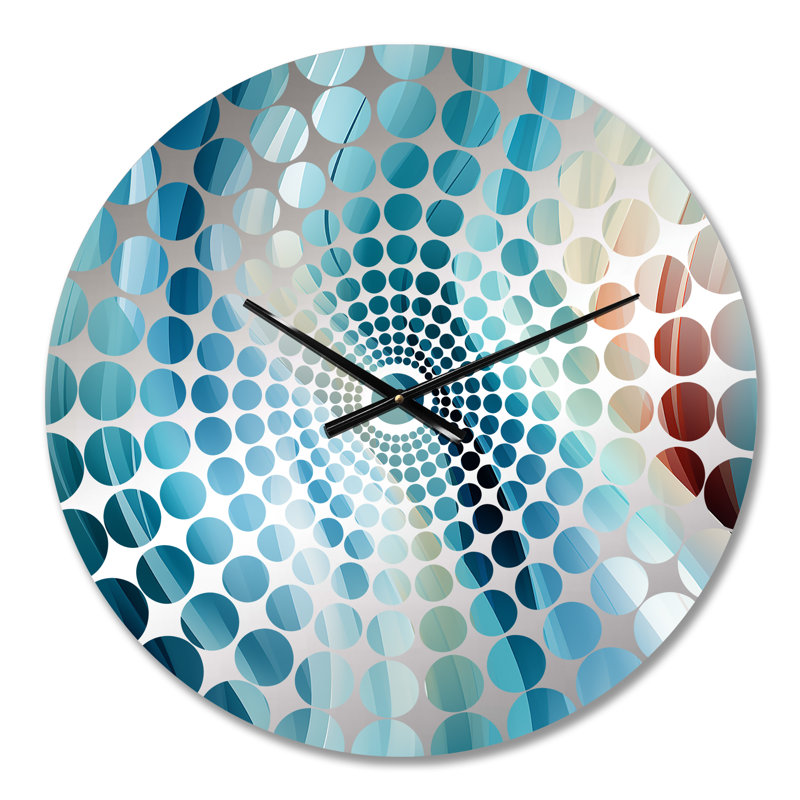 Horloge murale rayée Blue Harmony Of Waves, Petit