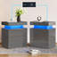 Table de chevet à haute brillance avec station de charge Bhhatu-555510544