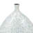 Pragathi Mother of Pearl Shell Handmade Large Mosaic Floral Decorative Light Blue Vase with Cream Underlay