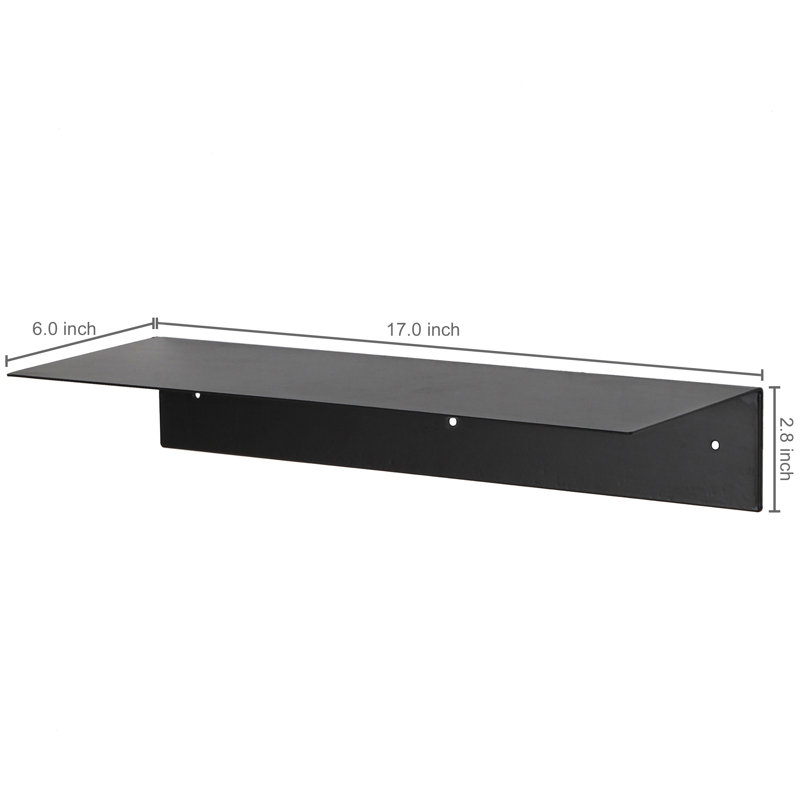Ondrea 2 Piece Metal Floating Shelf