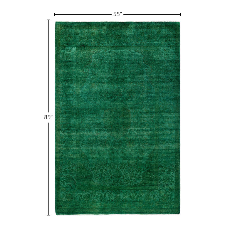 Overyed One-of-a-Kind Rectangle 4'7" X 7'1" Hand Knotted Area Rug