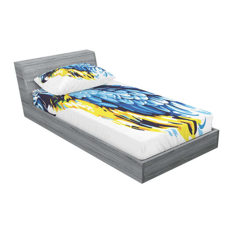 Ensemble de draps Parrot Profile Exotic, Ensemble de draps pour lit simple TG avec drap-hou