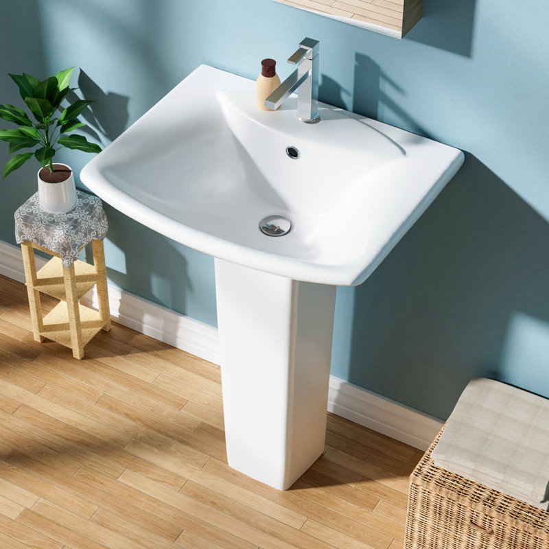 KOHLER Escale Vitreous China Pedestal in White KOHLER Escale Vitreous China Pedestal in White