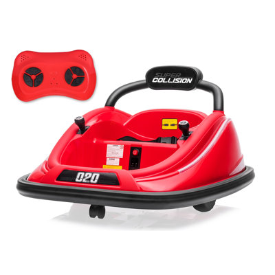 Kids Ride Bumper Car Electric Vehicle with Remote Control 360 Degree Spin Power Wheels