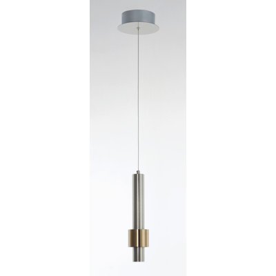 Luminaire suspendu cylindrique à 1 lumière DEL