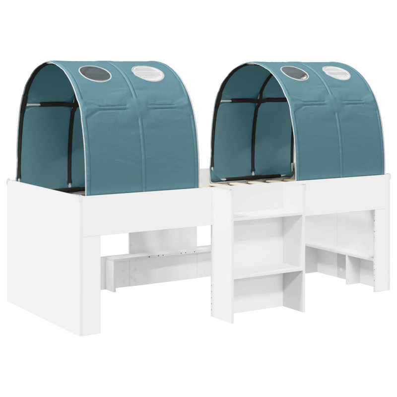 Single (3') High Sleepers, White/Light Blue