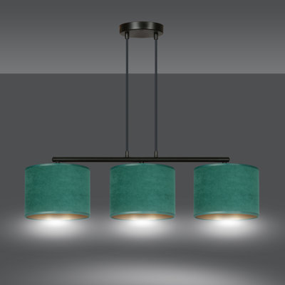 Eamie 3 - Light Steel Kitchen Island Pendant