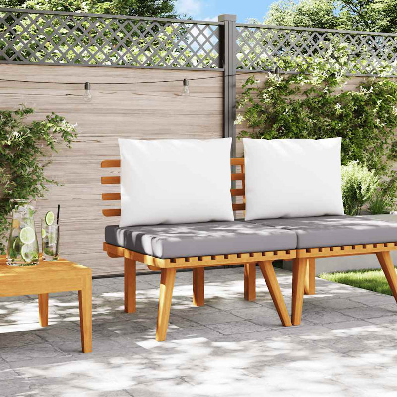 Chaise de jardin d'extérieur gris foncé naturel blanc