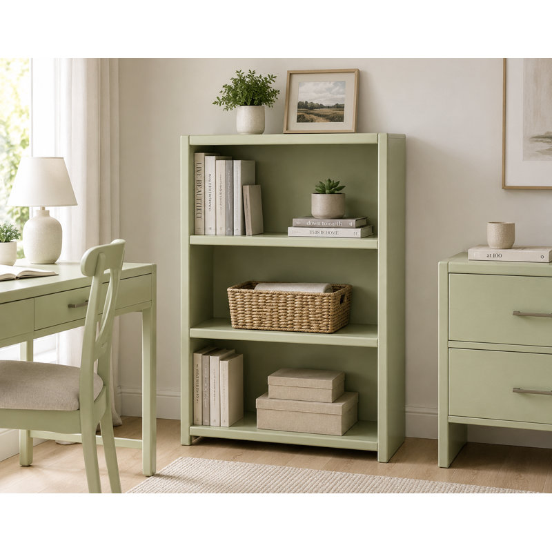 Bibliothèque standard mckaylah peuplier, Vert, (2 tablettes) H 48 po x l 32 po x P 13 po