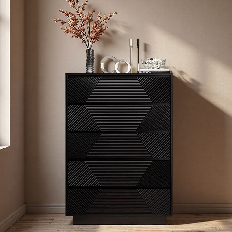 Commode d'entrée Mid-Century, Noir