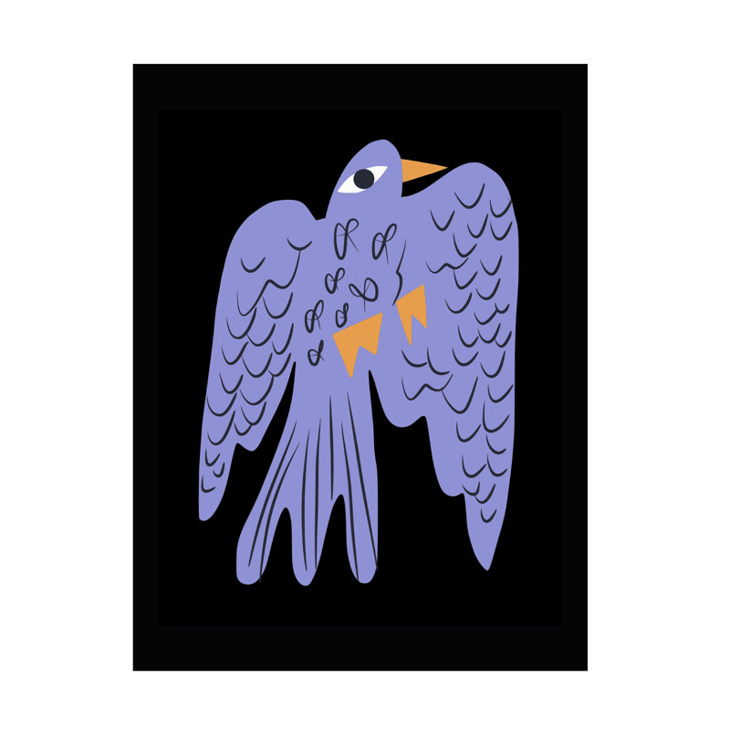 «Little Dean Blue Bird», art sur toile, H 18 po x l 24 po