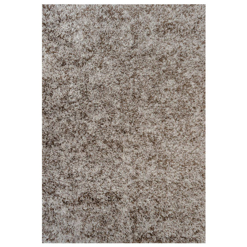 Geyer Shaggy Brown/Grey Rug, Rectangle 80cm x 150cm